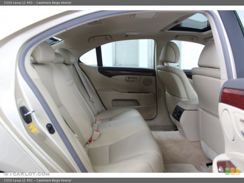 Cashmere Beige Interior Rear Seat for the 2009 Lexus LS 460 #81508812