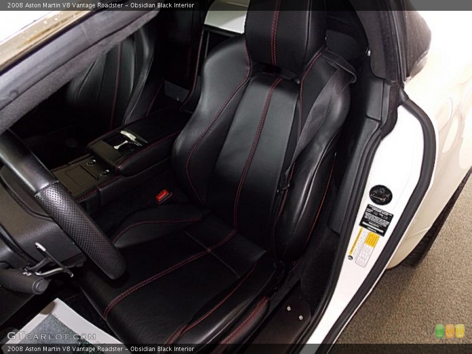 Obsidian Black Interior Front Seat for the 2008 Aston Martin V8 Vantage Roadster #81511758
