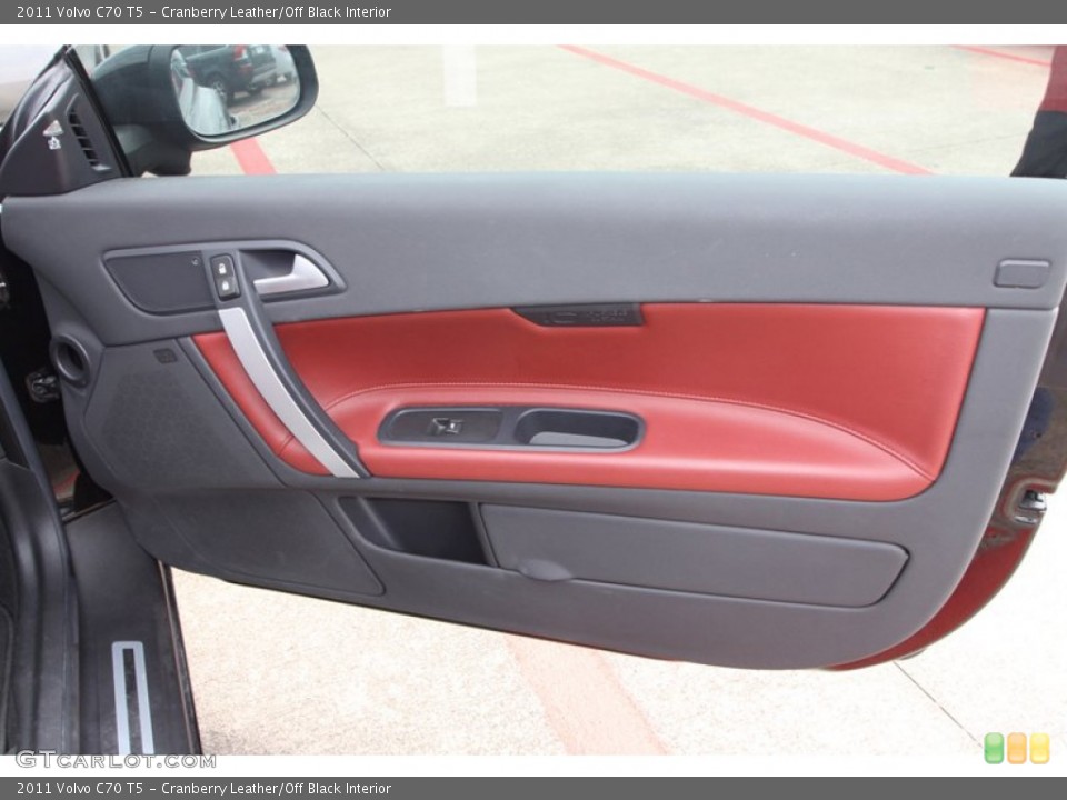 Cranberry Leather/Off Black Interior Door Panel for the 2011 Volvo C70 T5 #81513159