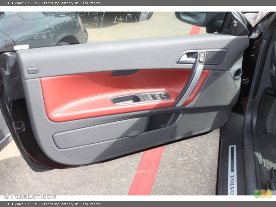 Cranberry Leather/Off Black Interior Door Panel for the 2011 Volvo C70 T5 #81513264