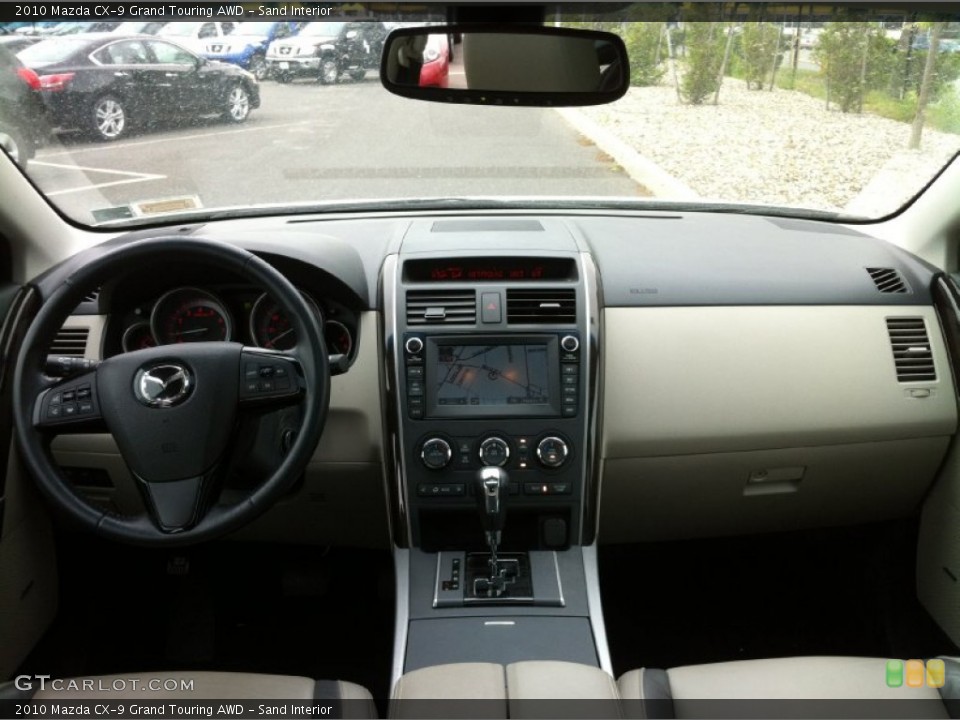 Sand Interior Dashboard for the 2010 Mazda CX-9 Grand Touring AWD #81517300