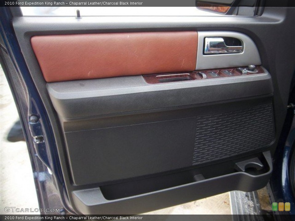 Chaparral Leather/Charcoal Black Interior Door Panel for the 2010 Ford Expedition King Ranch #81518171