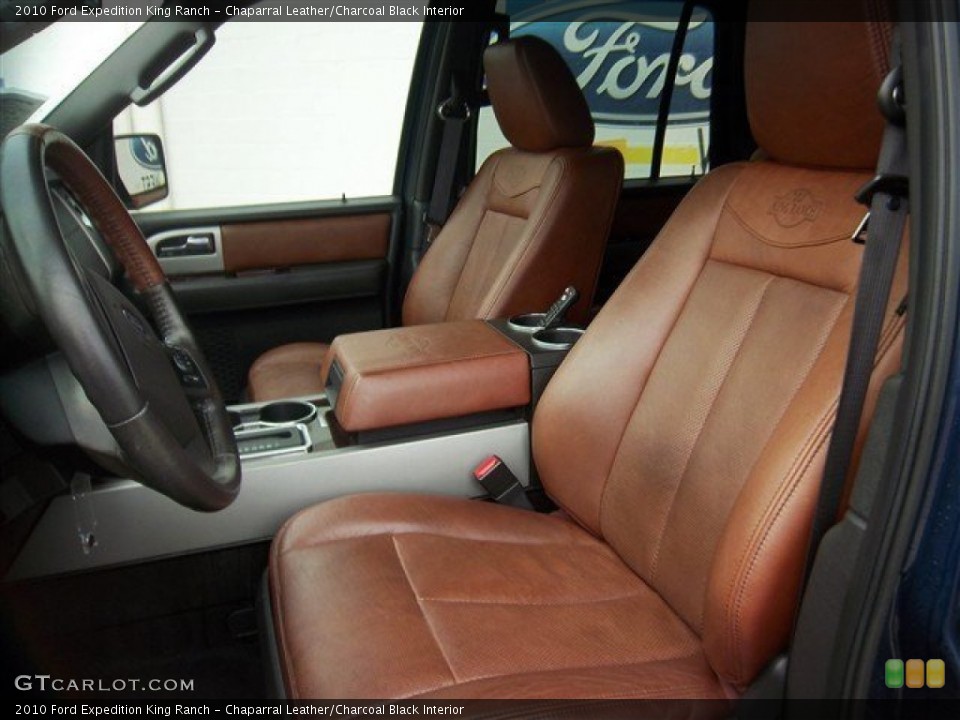 Chaparral Leather/Charcoal Black Interior Front Seat for the 2010 Ford Expedition King Ranch #81518196