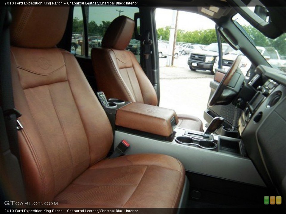 Chaparral Leather/Charcoal Black Interior Front Seat for the 2010 Ford Expedition King Ranch #81518340