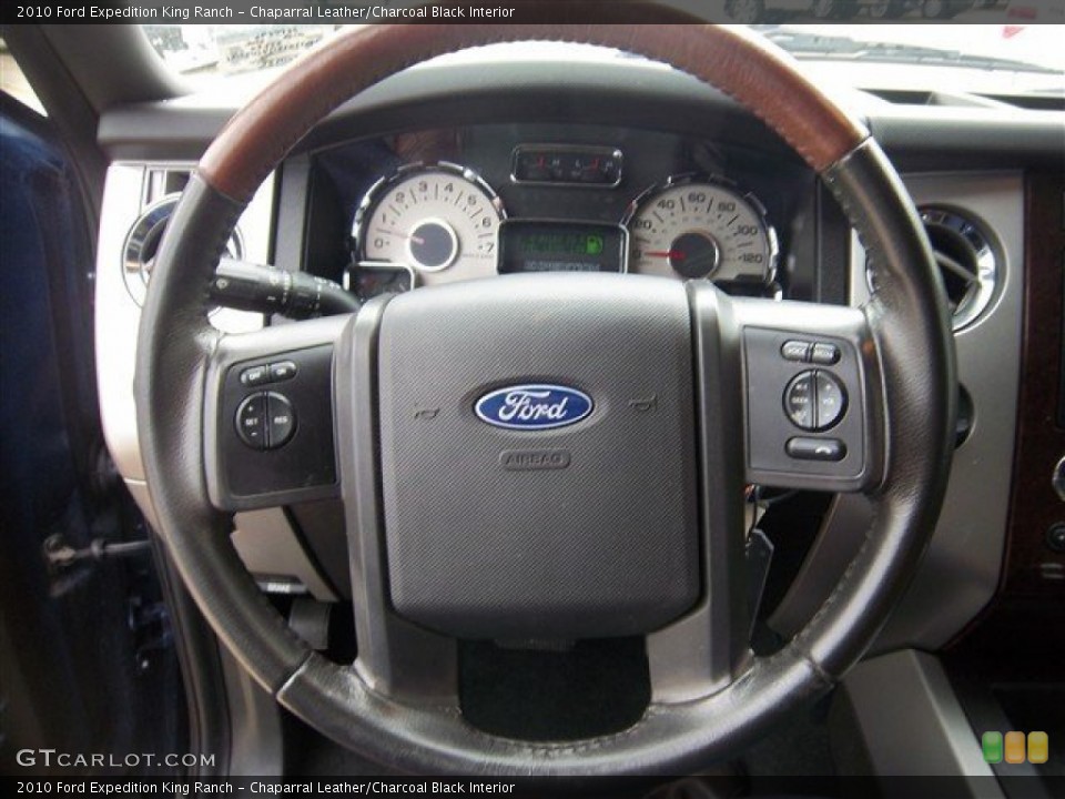 Chaparral Leather/Charcoal Black Interior Steering Wheel for the 2010 Ford Expedition King Ranch #81518367