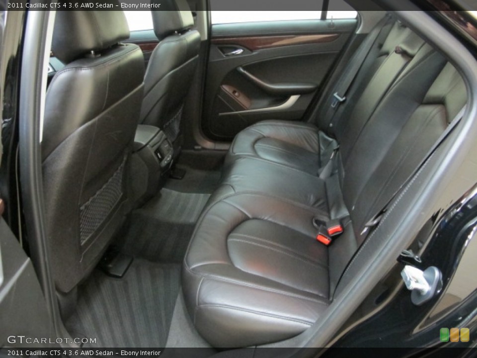 Ebony Interior Rear Seat for the 2011 Cadillac CTS 4 3.6 AWD Sedan #81518925
