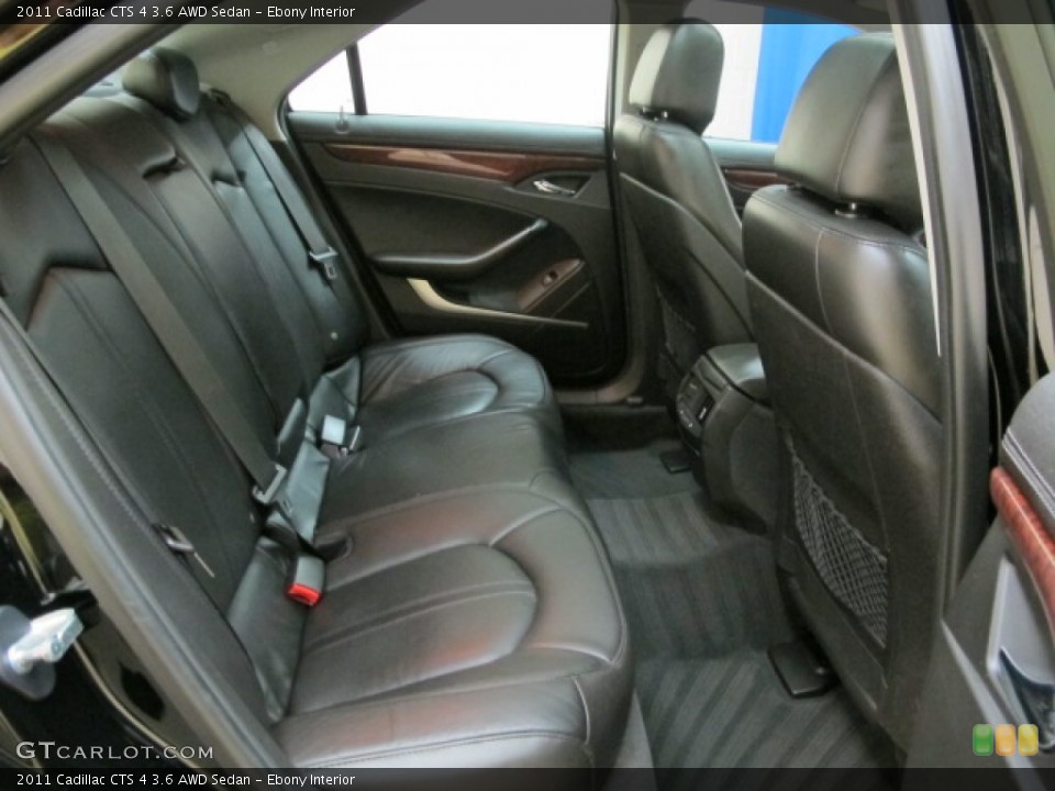 Ebony Interior Rear Seat for the 2011 Cadillac CTS 4 3.6 AWD Sedan #81518948
