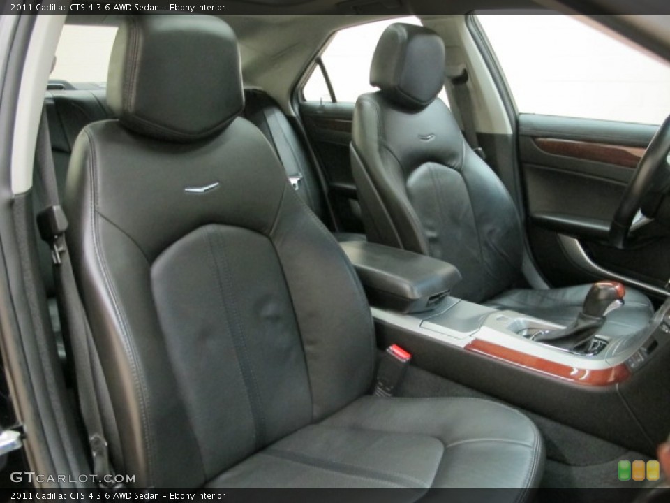 Ebony Interior Front Seat for the 2011 Cadillac CTS 4 3.6 AWD Sedan #81518985