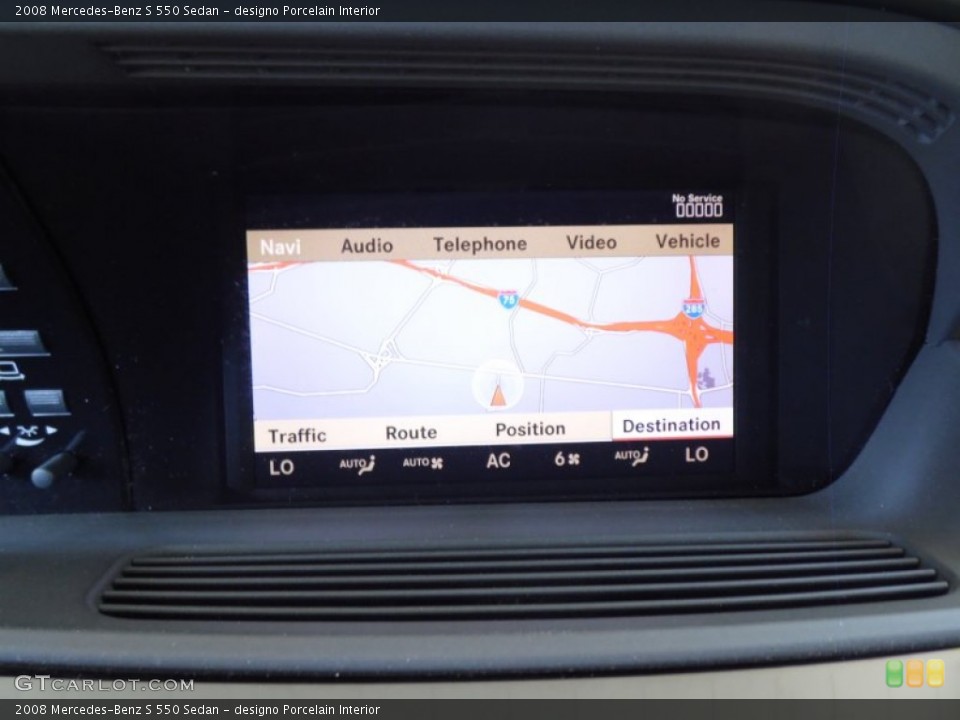 designo Porcelain Interior Navigation for the 2008 Mercedes-Benz S 550 Sedan #81520595