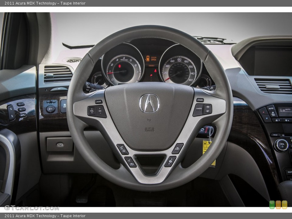 Taupe Interior Steering Wheel for the 2011 Acura MDX Technology #81522843