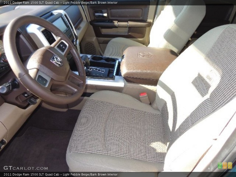 Light Pebble Beige/Bark Brown Interior Front Seat for the 2011 Dodge Ram 1500 SLT Quad Cab #81522923