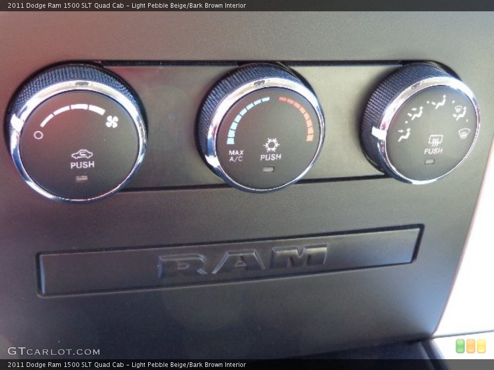 Light Pebble Beige/Bark Brown Interior Controls for the 2011 Dodge Ram 1500 SLT Quad Cab #81523034