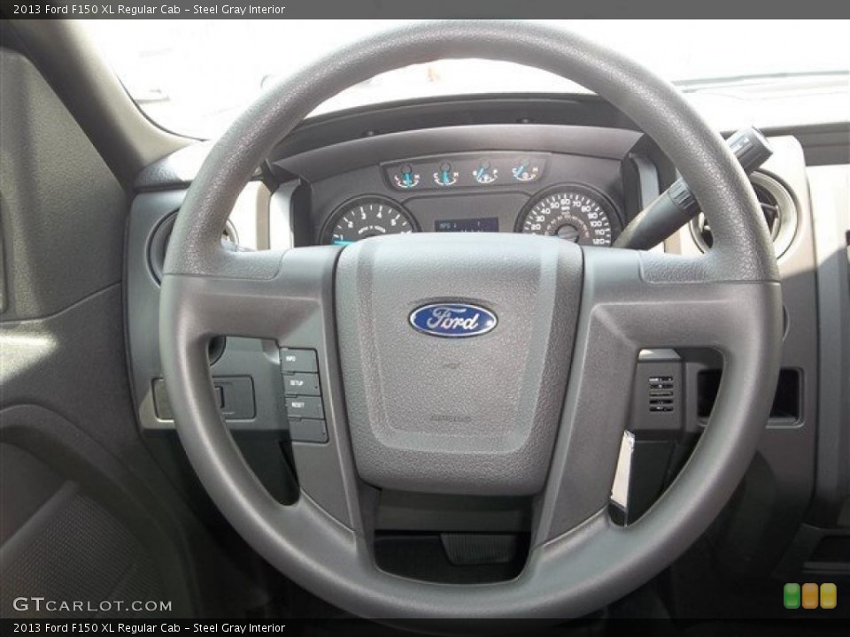 Steel Gray Interior Steering Wheel for the 2013 Ford F150 XL Regular Cab #81524023