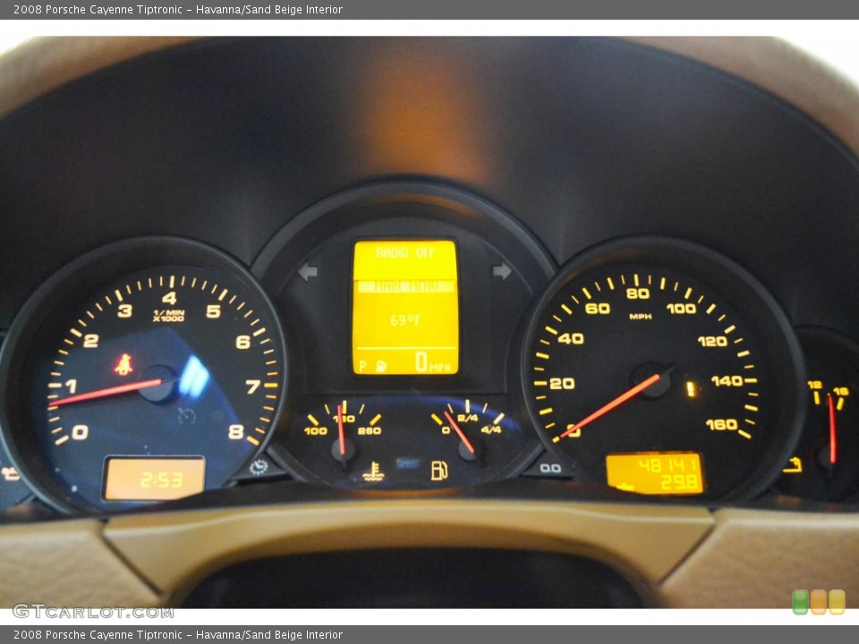 Havanna/Sand Beige Interior Gauges for the 2008 Porsche Cayenne Tiptronic #81524052
