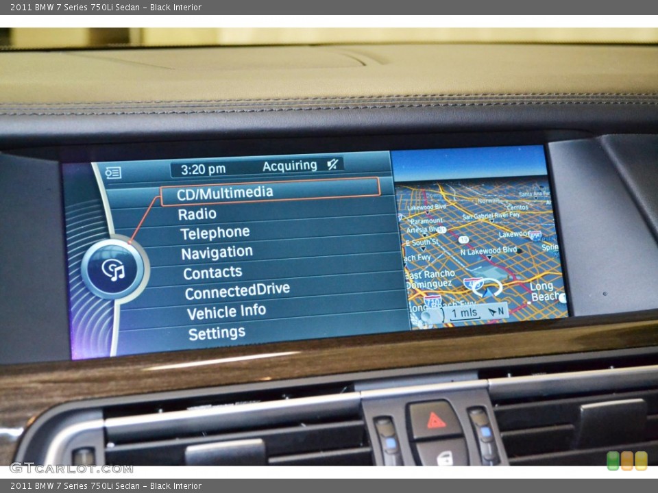 Black Interior Navigation for the 2011 BMW 7 Series 750Li Sedan #81524303