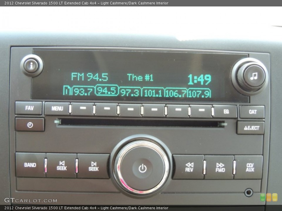 Light Cashmere/Dark Cashmere Interior Audio System for the 2012 Chevrolet Silverado 1500 LT Extended Cab 4x4 #81527965