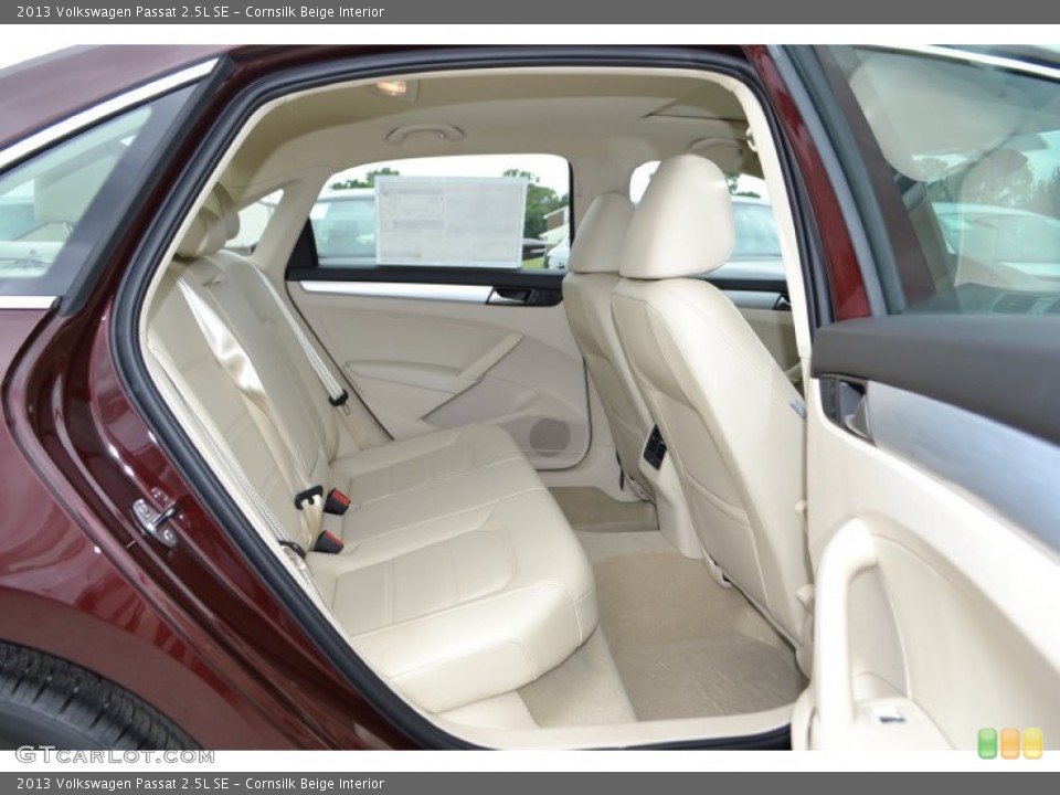 Cornsilk Beige Interior Rear Seat for the 2013 Volkswagen Passat 2.5L SE #81528441