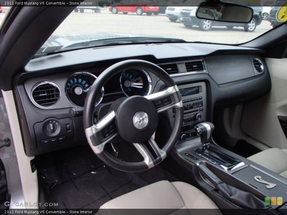 Stone Interior Prime Interior for the 2011 Ford Mustang V6 Convertible #81528581