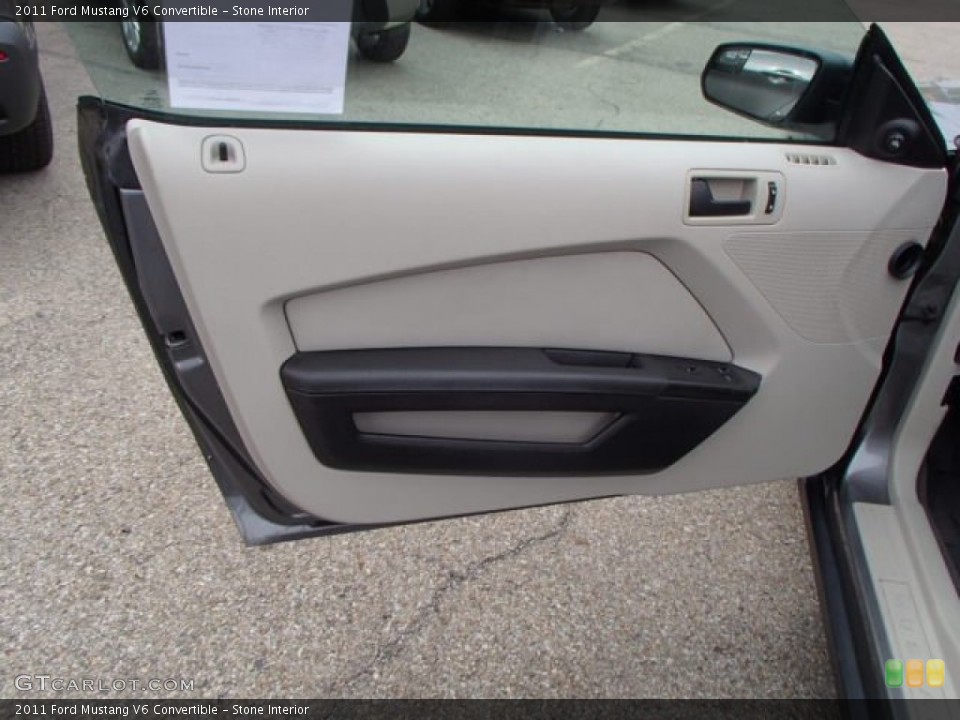 Stone Interior Door Panel for the 2011 Ford Mustang V6 Convertible #81528616