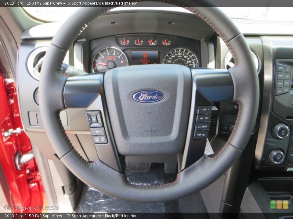 FX Sport Appearance Black/Red Interior Steering Wheel for the 2013 Ford F150 FX2 SuperCrew #81529253