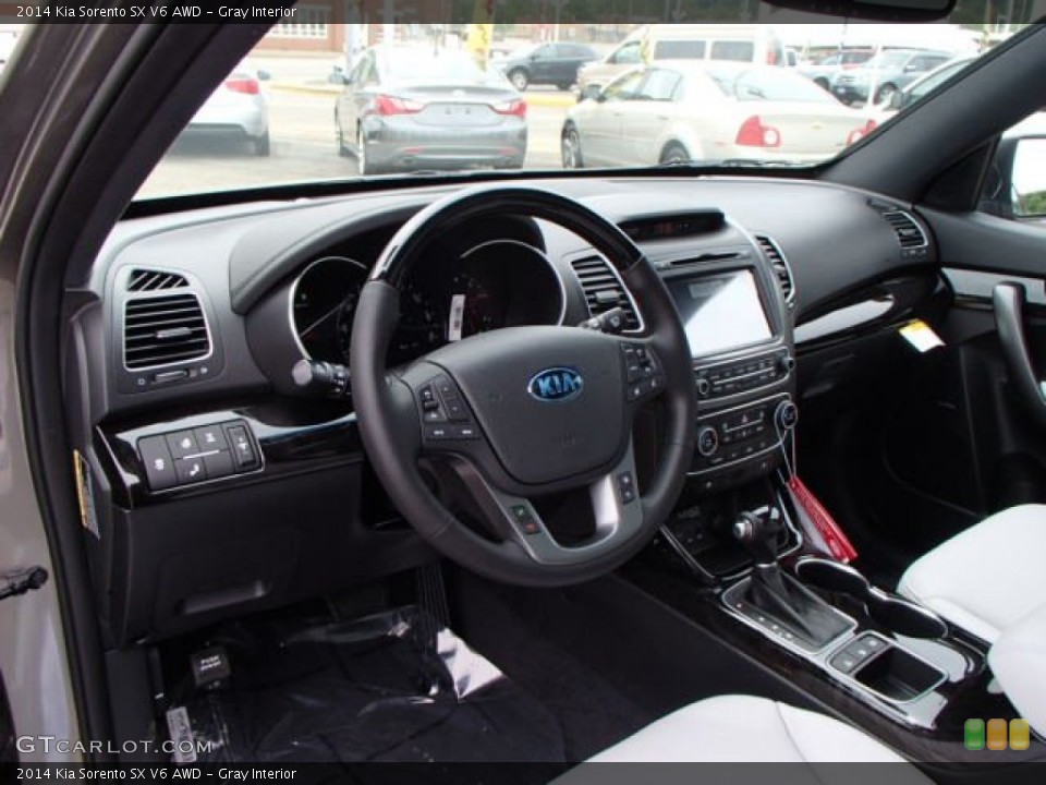 Gray Interior Dashboard for the 2014 Kia Sorento SX V6 AWD #81531692