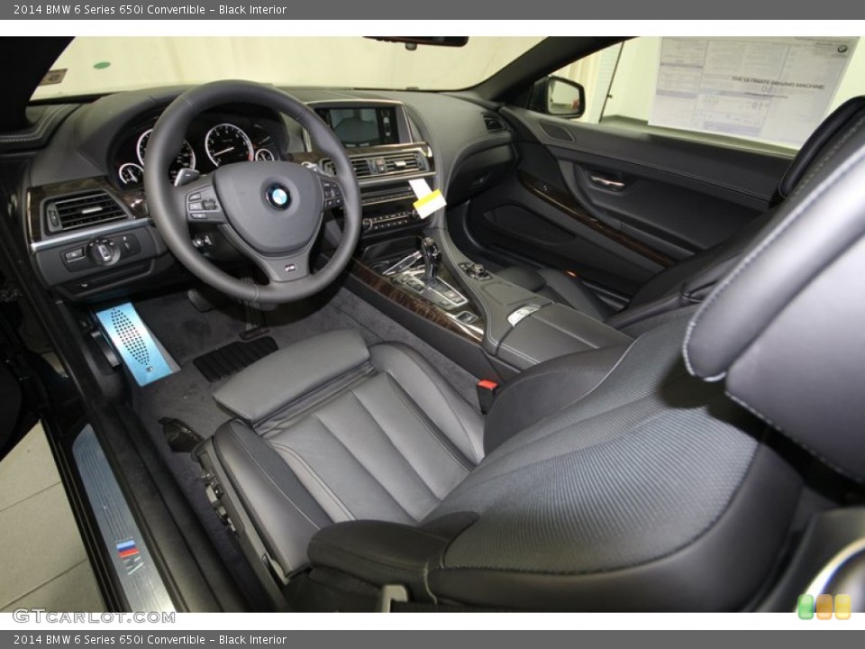Black Interior Prime Interior for the 2014 BMW 6 Series 650i Convertible #81531805