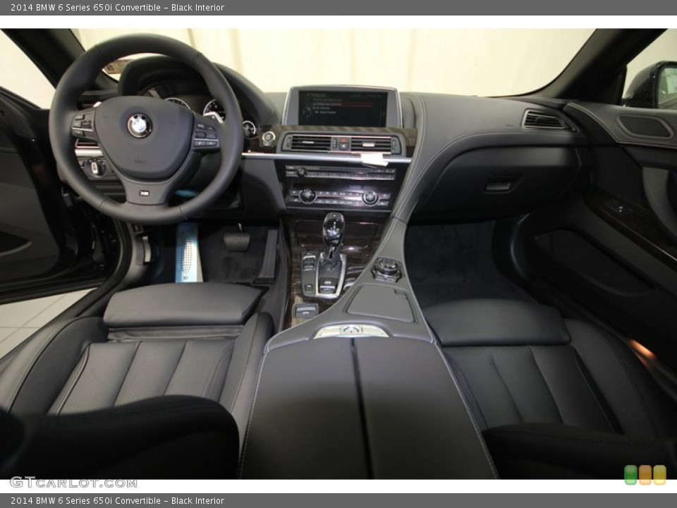 Black Interior Dashboard for the 2014 BMW 6 Series 650i Convertible #81531828