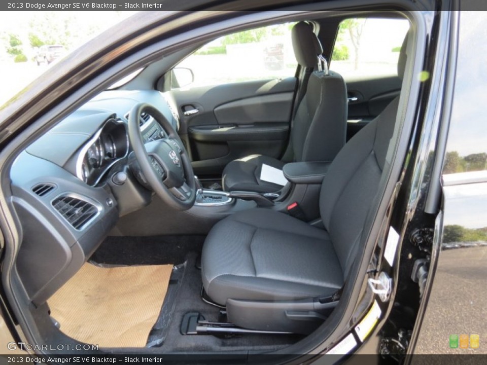 Black Interior Front Seat for the 2013 Dodge Avenger SE V6 Blacktop #81531929