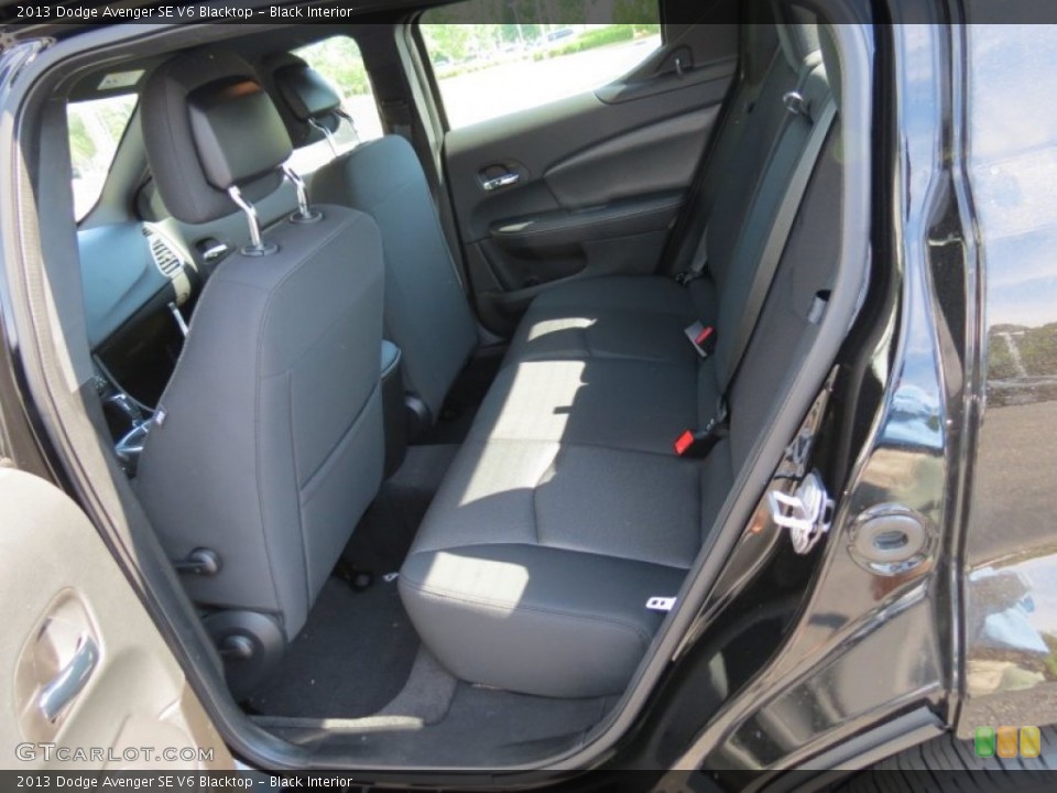 Black Interior Rear Seat for the 2013 Dodge Avenger SE V6 Blacktop #81531953