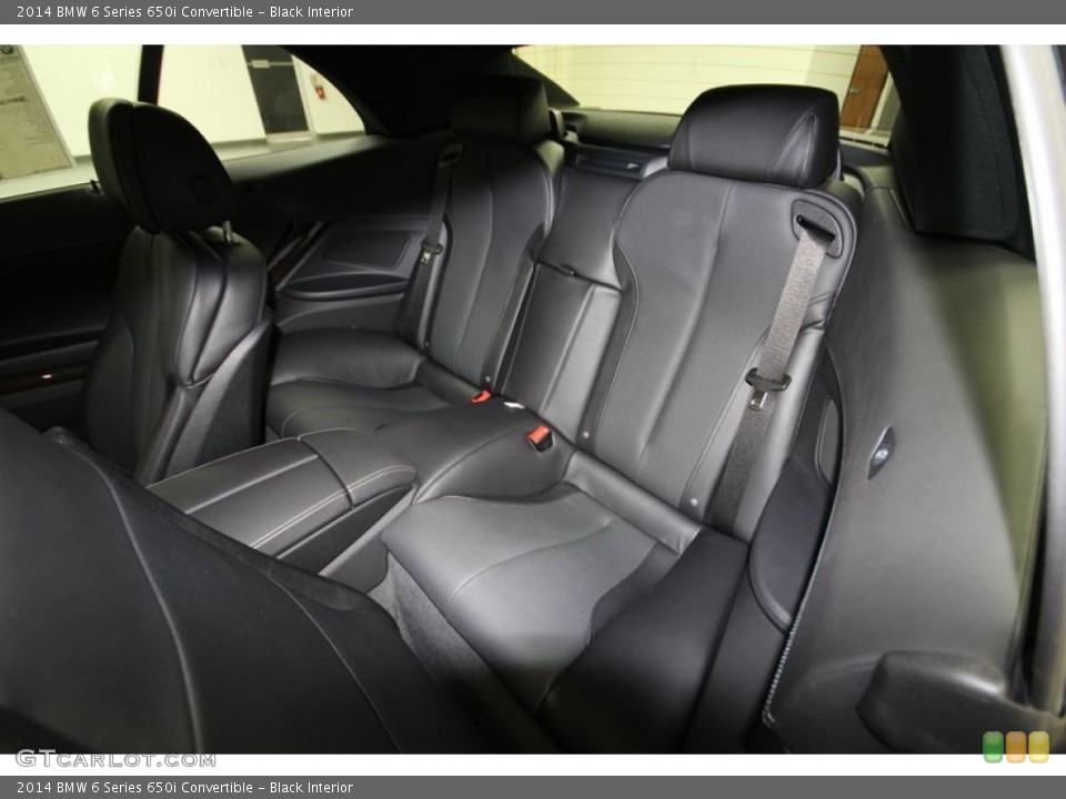 Black Interior Rear Seat for the 2014 BMW 6 Series 650i Convertible #81532008