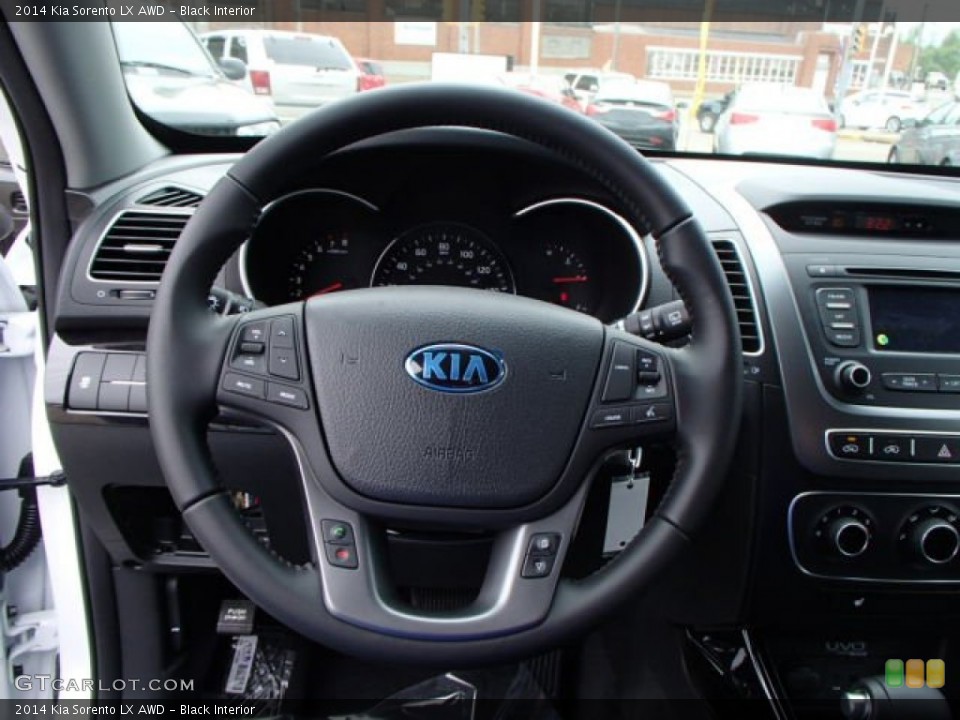 Black Interior Steering Wheel for the 2014 Kia Sorento LX AWD #81532258