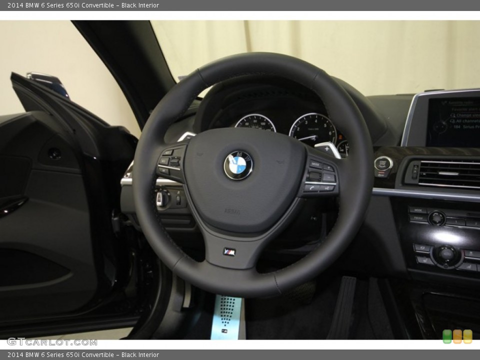 Black Interior Steering Wheel for the 2014 BMW 6 Series 650i Convertible #81532371