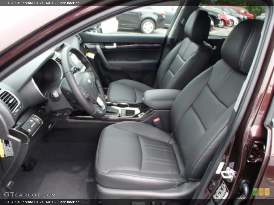 Black Interior Front Seat for the 2014 Kia Sorento EX V6 AWD #81532558
