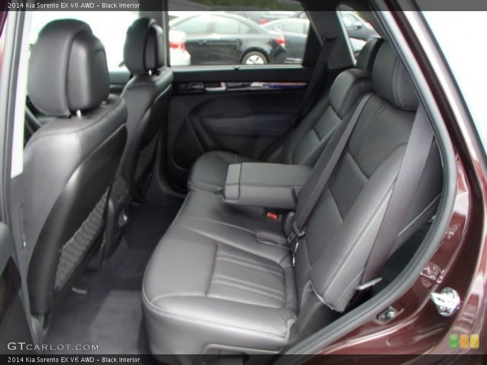 Black Interior Rear Seat for the 2014 Kia Sorento EX V6 AWD #81532599