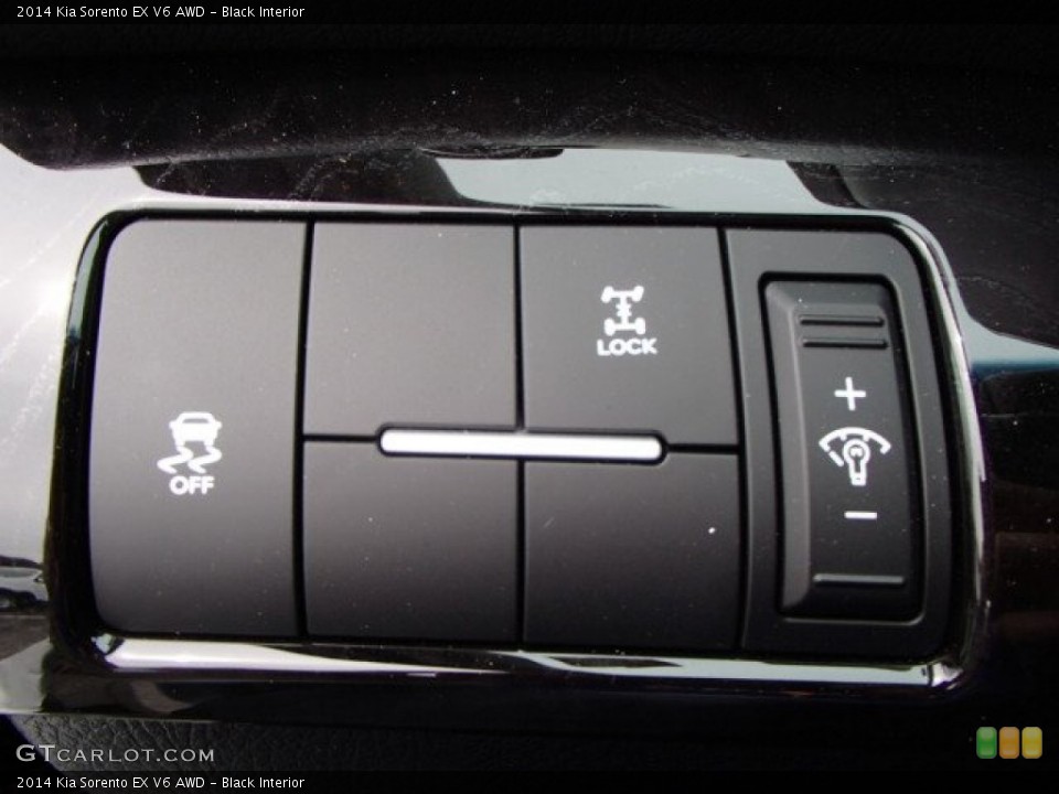 Black Interior Controls for the 2014 Kia Sorento EX V6 AWD #81532640