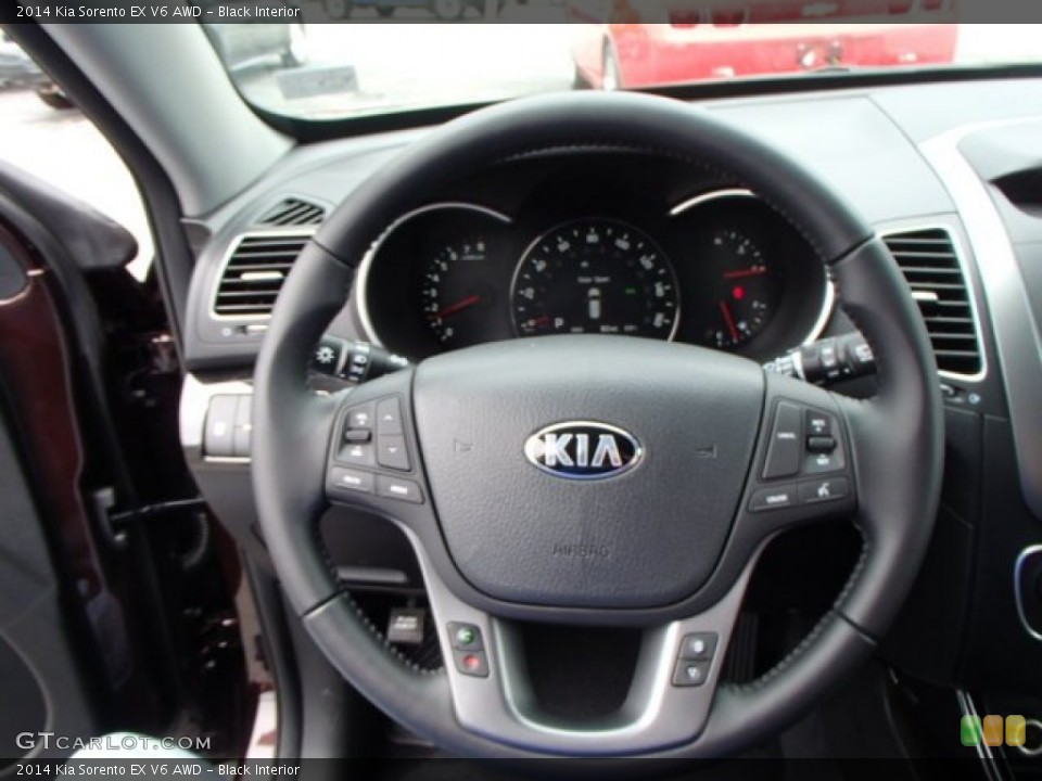 Black Interior Steering Wheel for the 2014 Kia Sorento EX V6 AWD #81532711