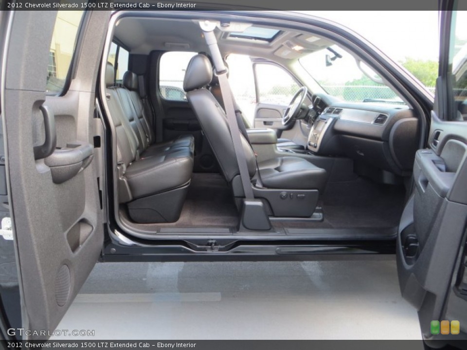 Ebony Interior Photo for the 2012 Chevrolet Silverado 1500 LTZ Extended Cab #81532789
