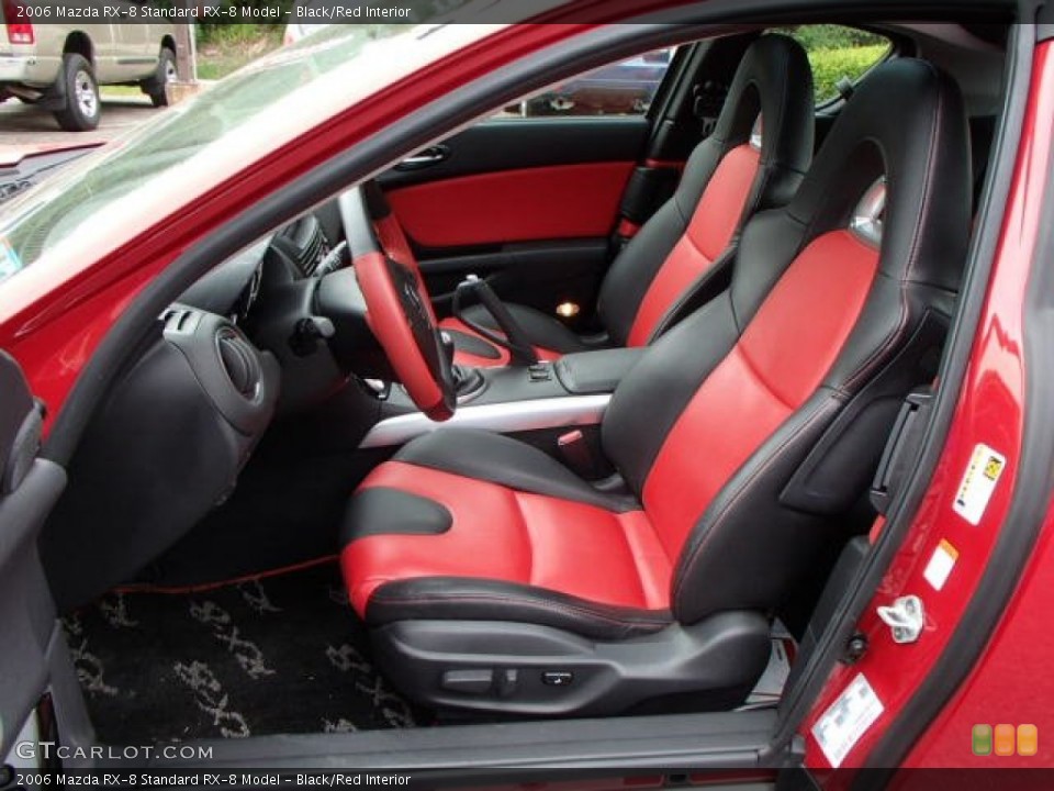 Black/Red Interior Front Seat for the 2006 Mazda RX-8  #81532806