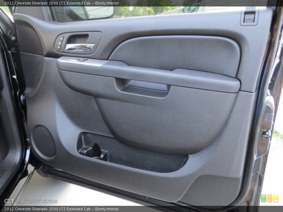 Ebony Interior Door Panel for the 2012 Chevrolet Silverado 1500 LTZ Extended Cab #81532808