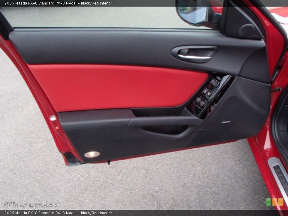 Black/Red Interior Door Panel for the 2006 Mazda RX-8  #81532820