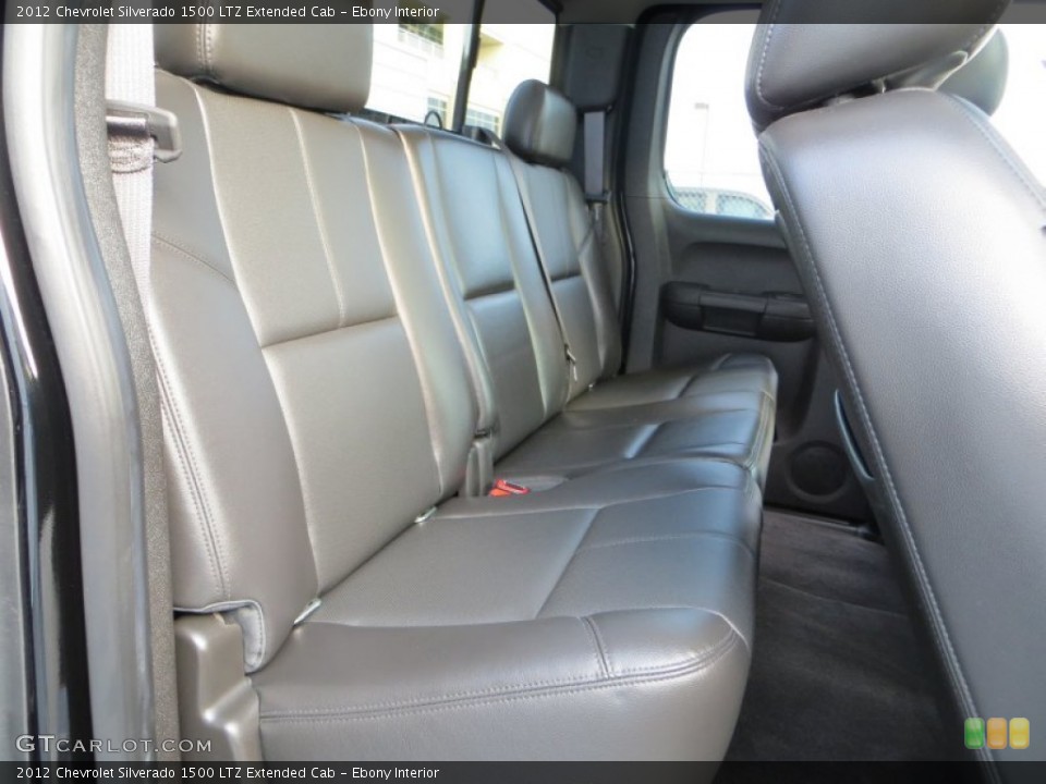 Ebony Interior Rear Seat for the 2012 Chevrolet Silverado 1500 LTZ Extended Cab #81532913