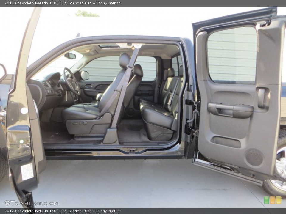 Ebony Interior Photo for the 2012 Chevrolet Silverado 1500 LTZ Extended Cab #81532952