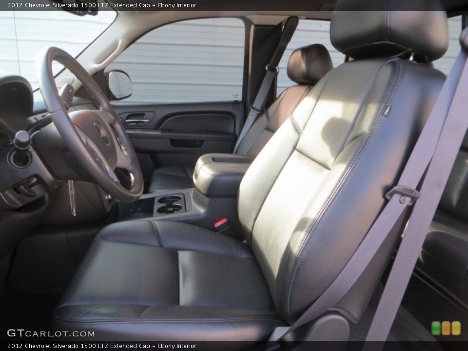 Ebony Interior Front Seat for the 2012 Chevrolet Silverado 1500 LTZ Extended Cab #81533036