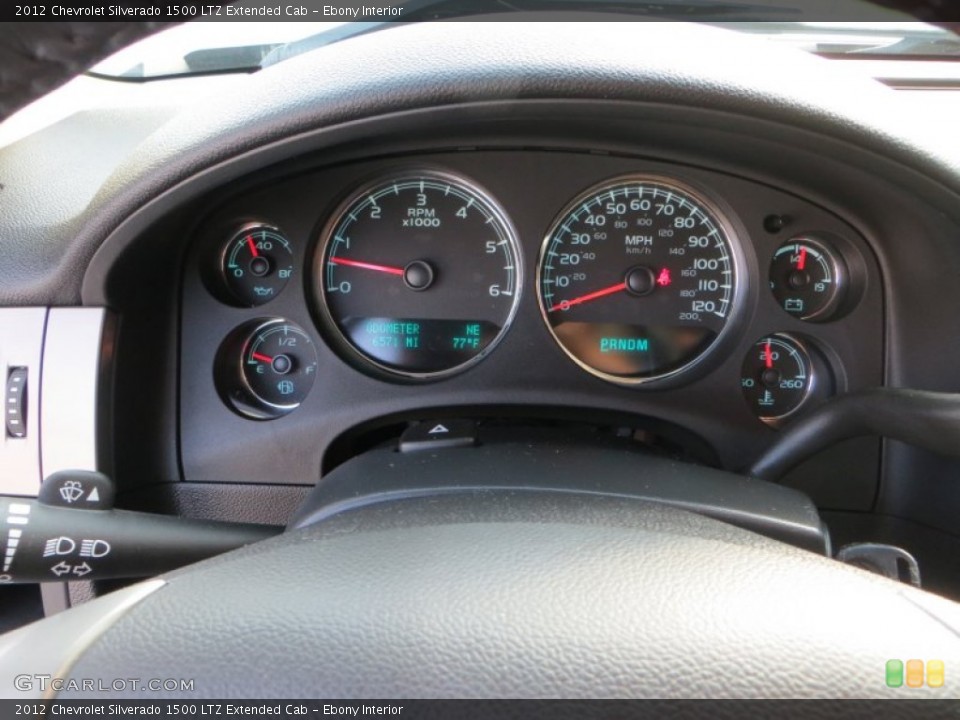 Ebony Interior Gauges for the 2012 Chevrolet Silverado 1500 LTZ Extended Cab #81533188