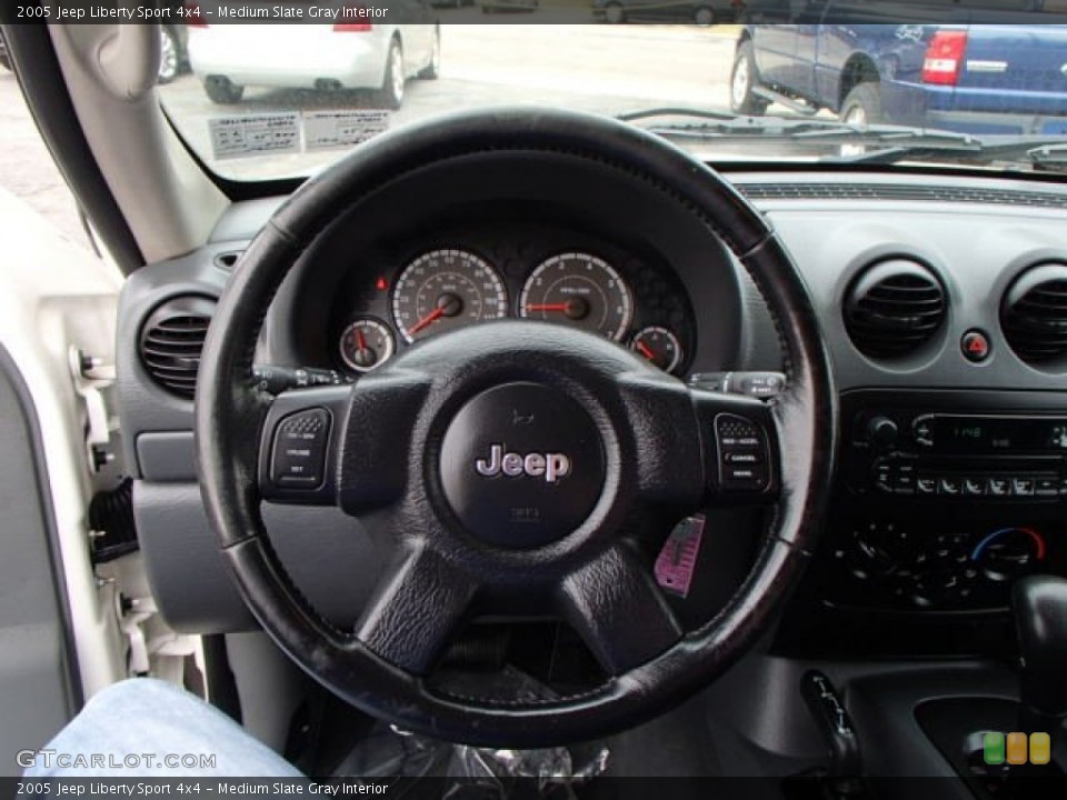 Medium Slate Gray Interior Steering Wheel for the 2005 Jeep Liberty Sport 4x4 #81533411