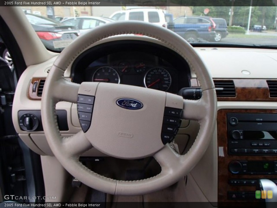 Pebble Beige Interior Steering Wheel for the 2005 Ford Five Hundred SEL AWD #81533791