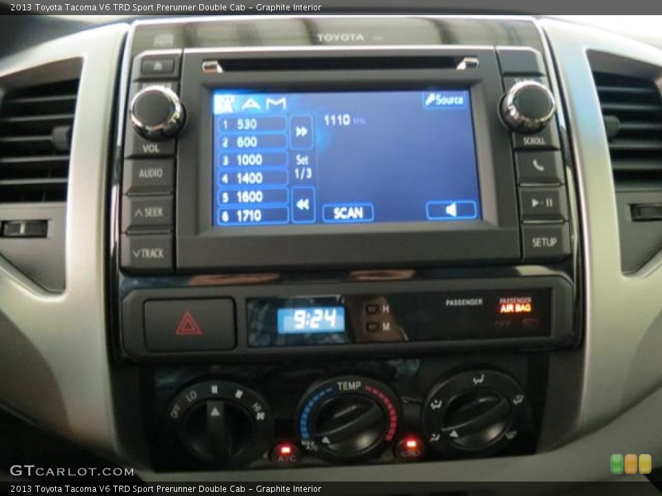 Graphite Interior Controls for the 2013 Toyota Tacoma V6 TRD Sport Prerunner Double Cab #81534107