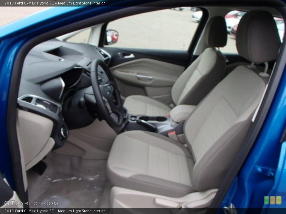 Medium Light Stone Interior Front Seat for the 2013 Ford C-Max Hybrid SE #81534862