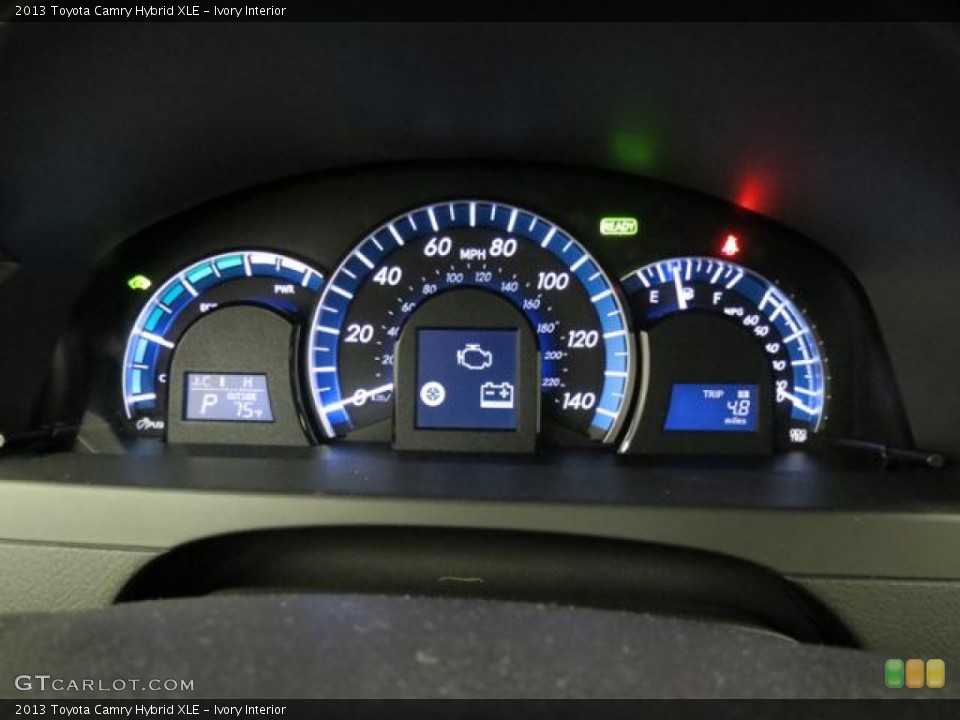 Ivory Interior Gauges for the 2013 Toyota Camry Hybrid XLE #81535070