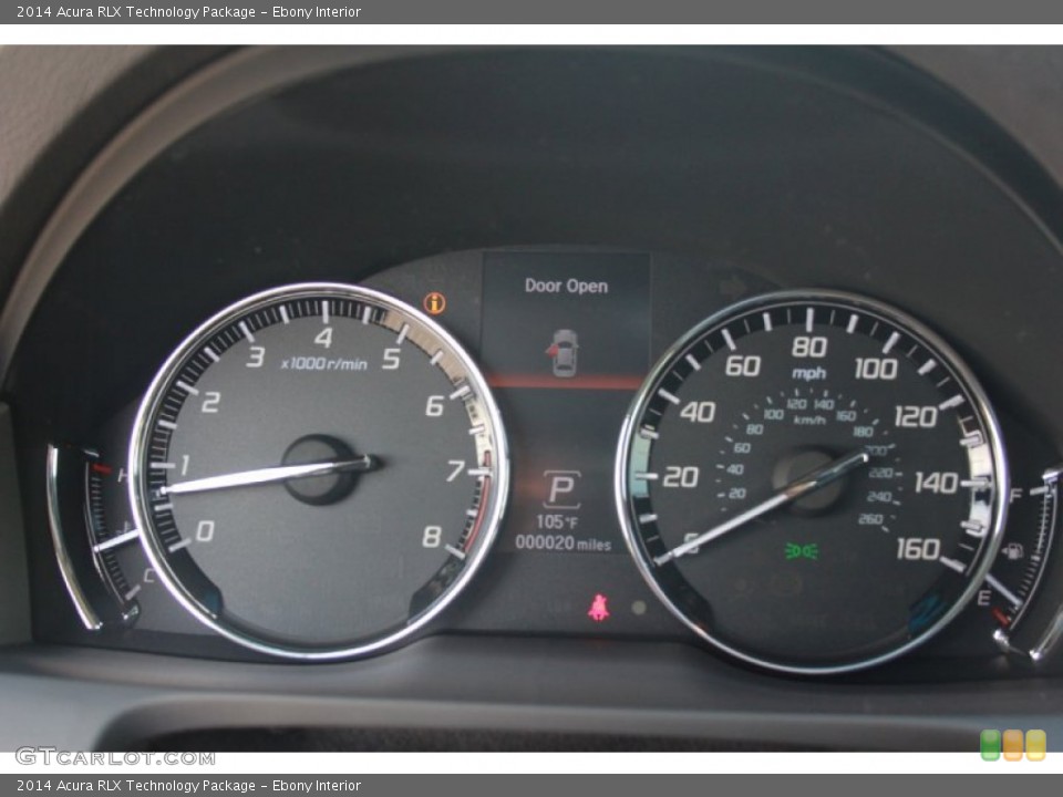 Ebony Interior Gauges for the 2014 Acura RLX Technology Package #81535106